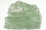 Green Cubic Fluorite Crystals with Phantoms - China #216319-2